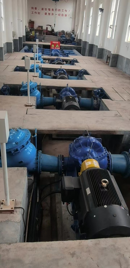 自來水公司用高效永磁變頻電機(jī)節(jié)能改造現(xiàn)場